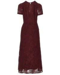 ROTATE BIRGER CHRISTENSEN - Floral Mesh Ankle-Length Dress - Lyst