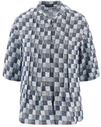 Emporio Armani - Linen-Blend Gauze Top - Lyst