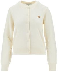 Maison Kitsuné - 'Baby Fox' Wool Cardigan - Lyst