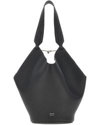 KHAITE - Small Leather 'Lotus' Tote Bag - Lyst