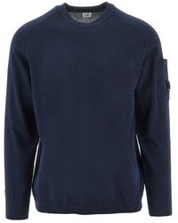 C.P. Company - Cotton Crepe Crewneck Sweater - Lyst