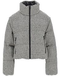 Pinko - Tweed Down Jacket With Detachable Sleeves - Lyst