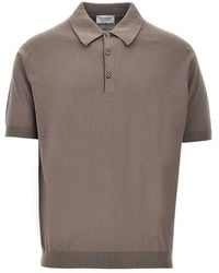 John Smedley - Cotton Knit Polo Shirt - Lyst
