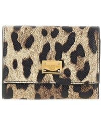Dolce & Gabbana - Dolce&Gabbana Leopard-Print Leather Wallet - Lyst