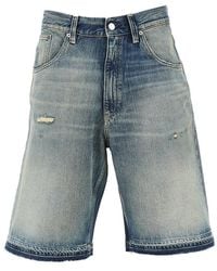 sunflower - Super Wide Denim Bermuda Shorts - Lyst