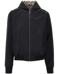 Gucci - Cotton And Gg Nylon Reversible Jacket - Lyst