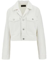 Lemaire - Cropped Denim Blouson Jacket - Lyst