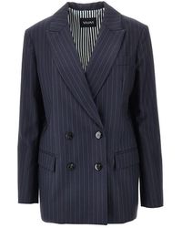 VI TO VI - 'Move' Pinstriped Wool Jacket - Lyst