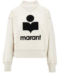 Isabel Marant - 'Moby' Sweatshirt With Flocked Logo - Lyst