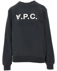 A.P.C. - A. P.C. Cotton Sweatshirt With Logo Print - Lyst