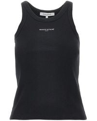 Maison Kitsuné - Logo Print Ribbed Tank Top - Lyst