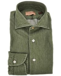 Borriello - Denim Effect Cotton Shirt - Lyst