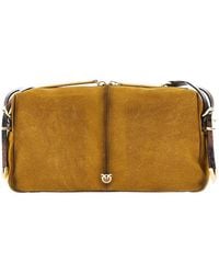 Pinko - Suede Leather Medium 'Keeper' Shoulder Bag - Lyst