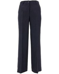 P.A.R.O.S.H. - P. A.R. O.S. H. Linen-Blend Straight Leg Pants - Lyst