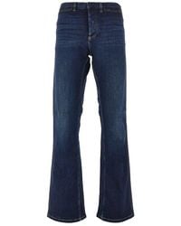 Gucci - Denim Jeans With Web Ribbon - Lyst