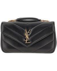Saint Laurent - Quilted Nappa Leather Small 'Loulou' Bag - Lyst