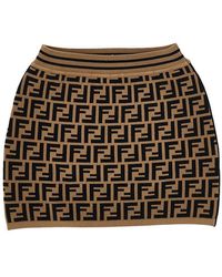 Fendi - Ff Knitted Mini Skirt Kids 12 - Lyst