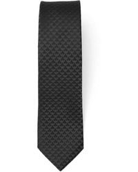 Emporio Armani - Silk Necktie With Logo Motif - Lyst