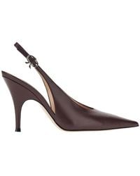 Gianvito Rossi - 'Sofia' Leather Slingback Pumps 36 - Lyst