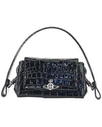 Vivienne Westwood - Croco-Embossed Leather Small 'Hazel' Bag - Lyst
