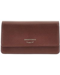 Emporio Armani - Grained Leather Clutch - Lyst