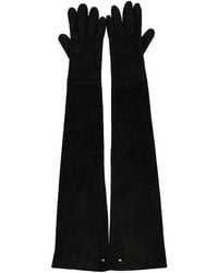 Max Mara - Suede Leather Long Gloves - Lyst