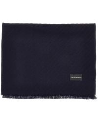 Emporio Armani - Jacquard Wool Scarf - Lyst
