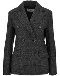 Weekend by Maxmara - Prince Of Wales Double-Breasted Jacket - Lyst