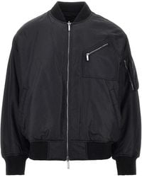 Emporio Armani - Nylon Bomber Jacket With Logo Patch - Lyst