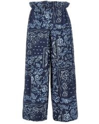 Emporio Armani - Bandana Print Chambray Pants - Lyst