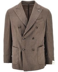 L.B.M. 1911 - L. B.M. 1911 'Tom' Wool-Blend Double-Breasted Jacket - Lyst