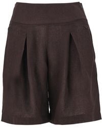 Emporio Armani - Viscose And Linen Shorts - Lyst