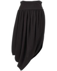 Alaïa - Draped Jersey Skirt - Lyst