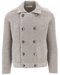 Brunello Cucinelli - Cashmere Double-Breasted Cardigan - Lyst