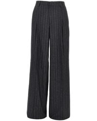 Tagliatore - Pinstriped Wool Blend Pants With Dart - Lyst