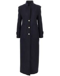 Pinko - Cloth Single-Breasted Long Coat - Lyst