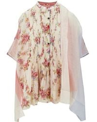 Péro - Patchwork Voile Blouse - Lyst