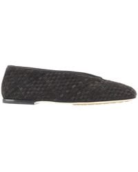 Bottega Veneta - 'Rosa' Intrecciato Suede Leather Ballet Flats - Lyst