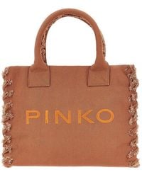 Pinko - Canvas Medium 'Beach' Shopping Bag - Lyst