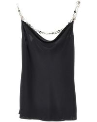 Rabanne - Satin Top With Chains - Lyst