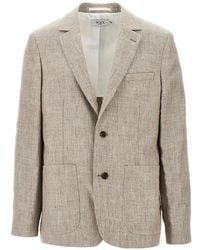 Wax London - 'Fintry' Striped Linen Blazer - Lyst