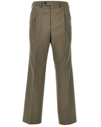 Prada - Wool-Blend Pants With Darts - Lyst