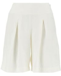 Emporio Armani - Viscose And Linen Shorts - Lyst