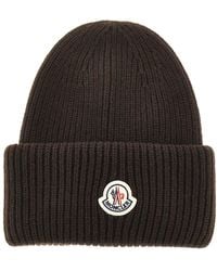 Moncler - Wool And Cashmere Tricot Beanie Hat - Lyst