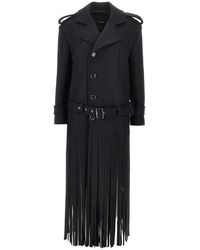 Pinko - Fringed Oversized Cloth Coat - Lyst