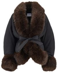 ANDAMANE - 'Brina' Padded Jacket With Faux Fur - Lyst