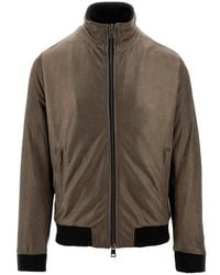 Dacute - 'Hutch' Leather Bomber Jacket - Lyst