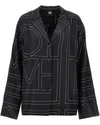 TOTEME - Monogram Silk Pyjama Shirt - Lyst
