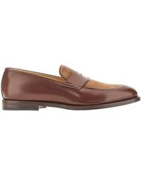 Brunello Cucinelli - Smooth And Suede Leather Penny Loafers - Lyst