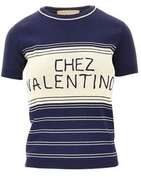Valentino - Pullover A Manica Corta 'Chez Donna - Lyst